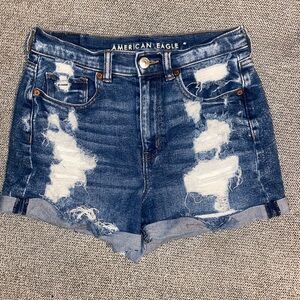 AMERICAN EAGLE Distressed Denim Jean Shorts